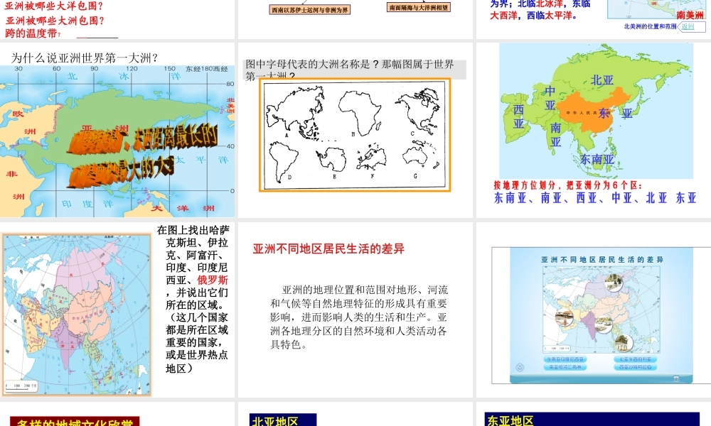 2014春七年级地理下册 第六单元 第一节 位置与范围课件 （新版）新人教版