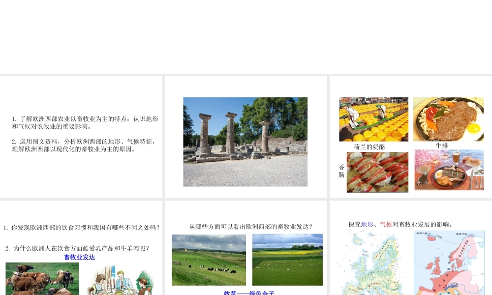 2014七年级地理下册《8.2欧洲西部》同步教学课件2 （新版）新人教版