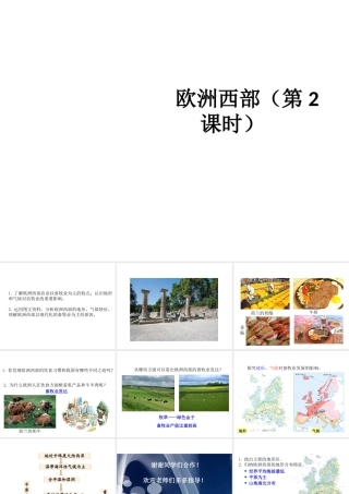 2014七年级地理下册《8.2欧洲西部》同步教学课件2 （新版）新人教版