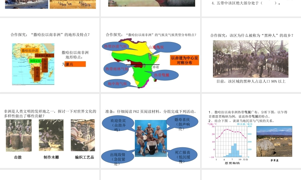 2014七年级地理下册《8.3撒哈拉以南的非洲》同步教学课件 （新版）新人教版