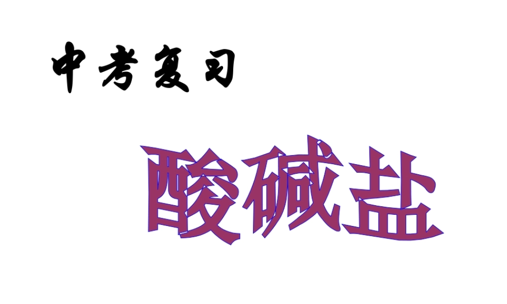 2014年中考化学 酸碱盐复习课件