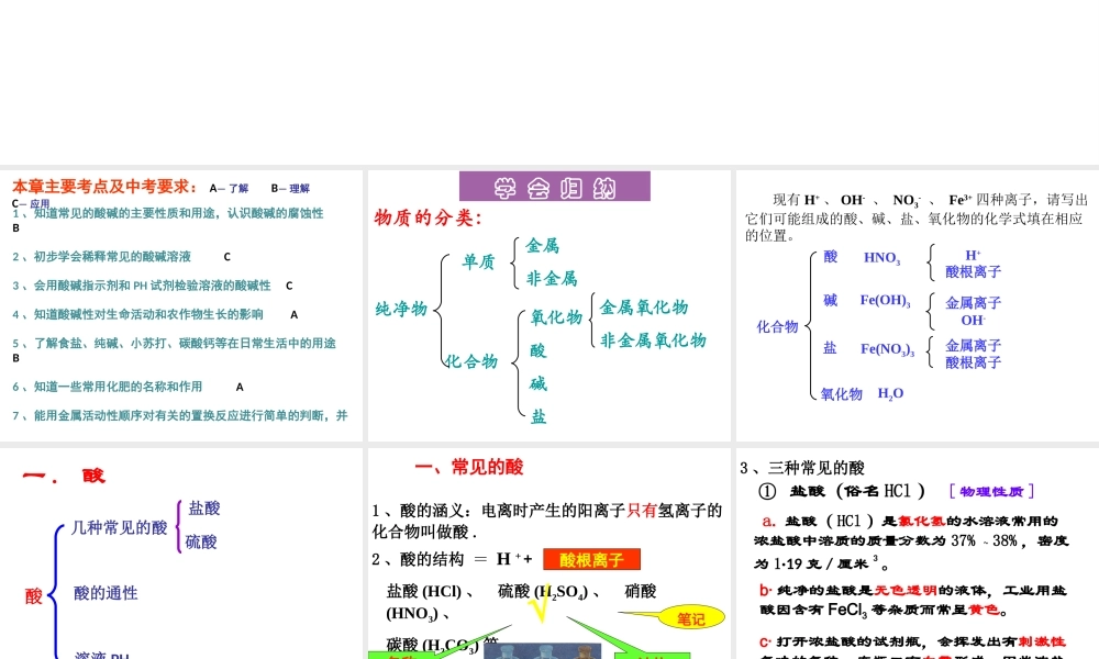 2014年中考化学 酸碱盐复习课件