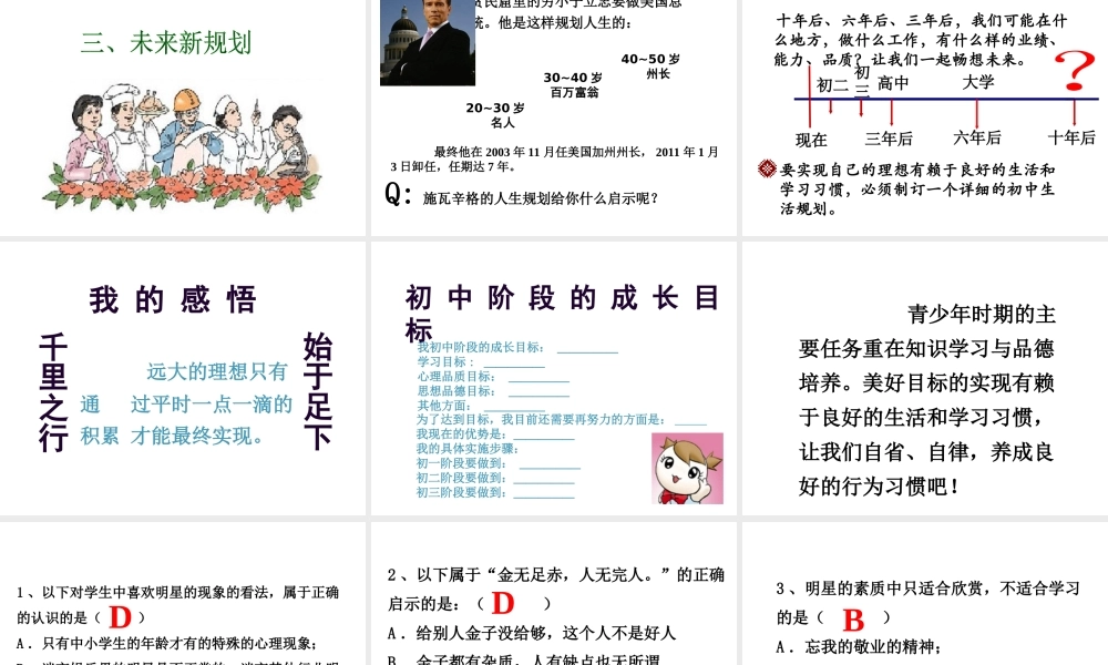 2014年秋七年级政治上册 第二单元 第五课 第三框 自我新形象课件 新人教版