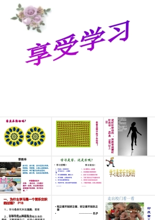 2014年秋七年级政治上册 第二课 第二框 享受学习课件 新人教版