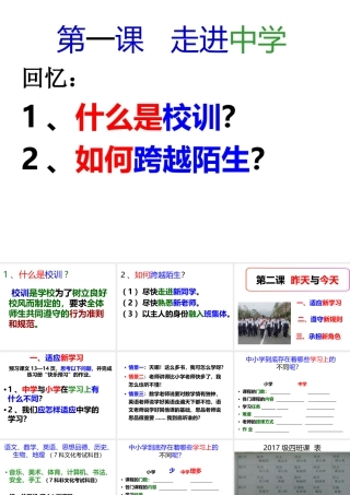 2014年秋七年级政治上册 第二课 适应新学习课件