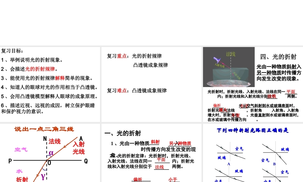 2014学年七年级科学上册 第3节 光的折射课件 浙教版