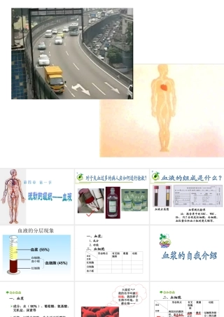 2014七年级生物下册 4.1 流动的组织——血液课件课件 新人教版