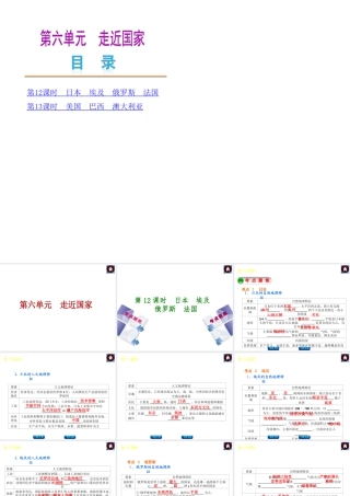 2014中考地理复习方案 第六单元 走近国家（要点探究+考点聚焦，含2013中考真题）课件 湘教版