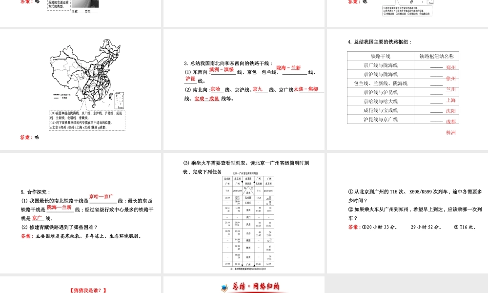 2014年秋八年级地理上册 4.3.1 交通运输业的发展 四通八达的交通运输网课件 （新版）湘教版