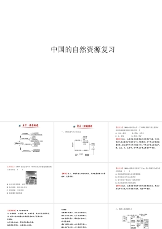 2014年秋八年级地理上册 第3章 中国的自然资源复习课件 （新版）湘教版
