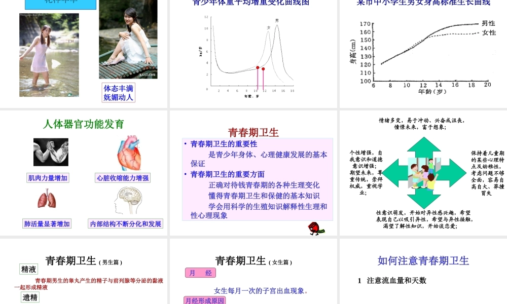 2014七年级生物下册 4.8.2 人的生长发育和青春期课件一 （新版）苏教版