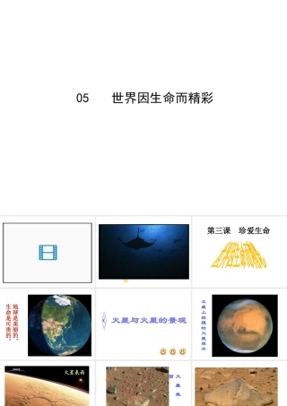 2014年秋七年级政治上册 第三课 第一框 世界因生命而精彩课件2 新人教版