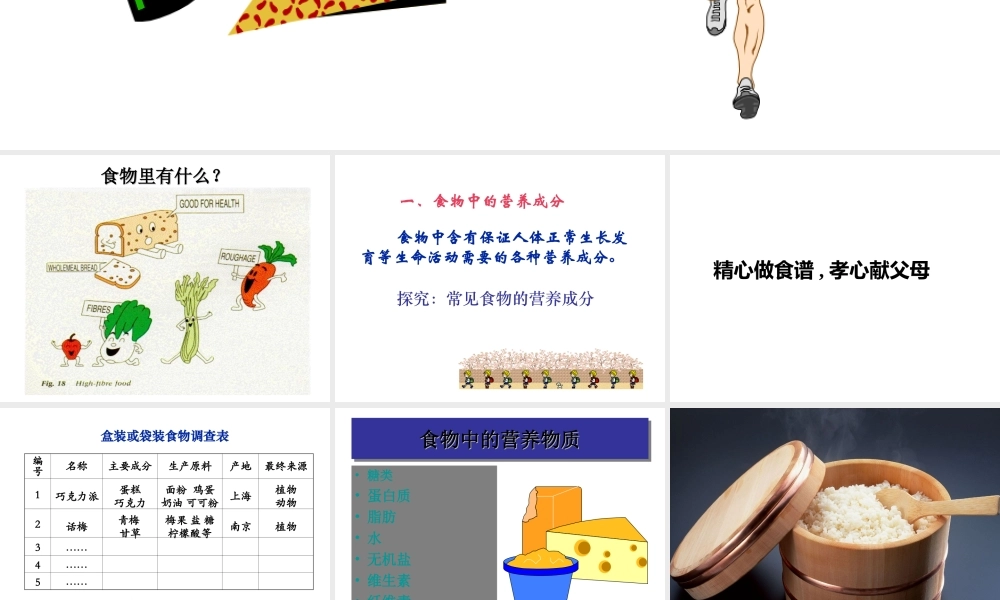 2014七年级生物下册 4.9.1 人体需要的主要营养物质课件二 （新版）苏教版