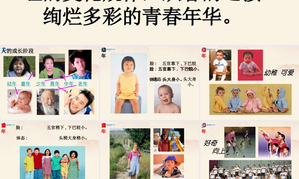 2014年秋七年级政治上册 第四课 第一框 走进青春课件 （新版）新人教版