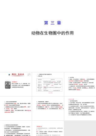 2014年秋八年级生物上册 5.3 动物在生物圈中的作用课件 （新版）新人教版