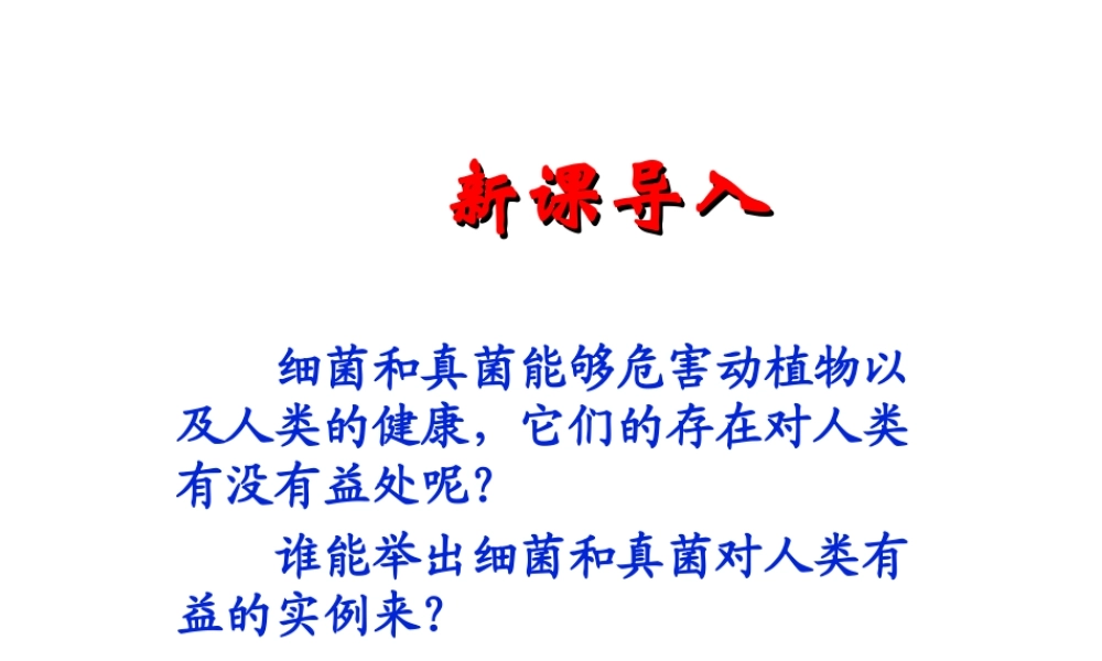 2014年秋八年级生物上册 5.5.2 人类对细菌和真菌的利用课件 新人教版