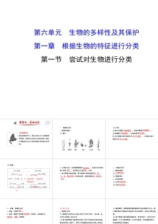 2014年秋八年级生物上册 6.1.1 尝试对生物进行分类课件 （新版）新人教版