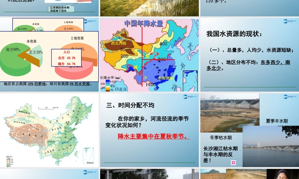 2014秋八年级地理上册 第三节 中国的水资源课件 （新版）湘教版