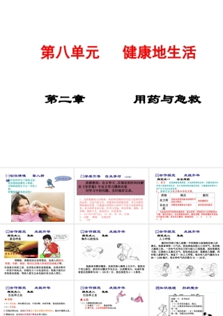 2015春八年级生物下册 第八单元 第二章 用药与急救课件 新人教版