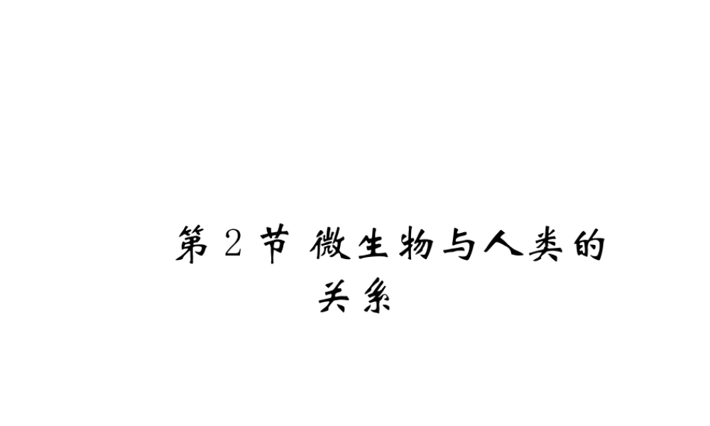 2014年秋八年级生物上册 第18章 第2节 微生物与人类的关系课件 北师大版