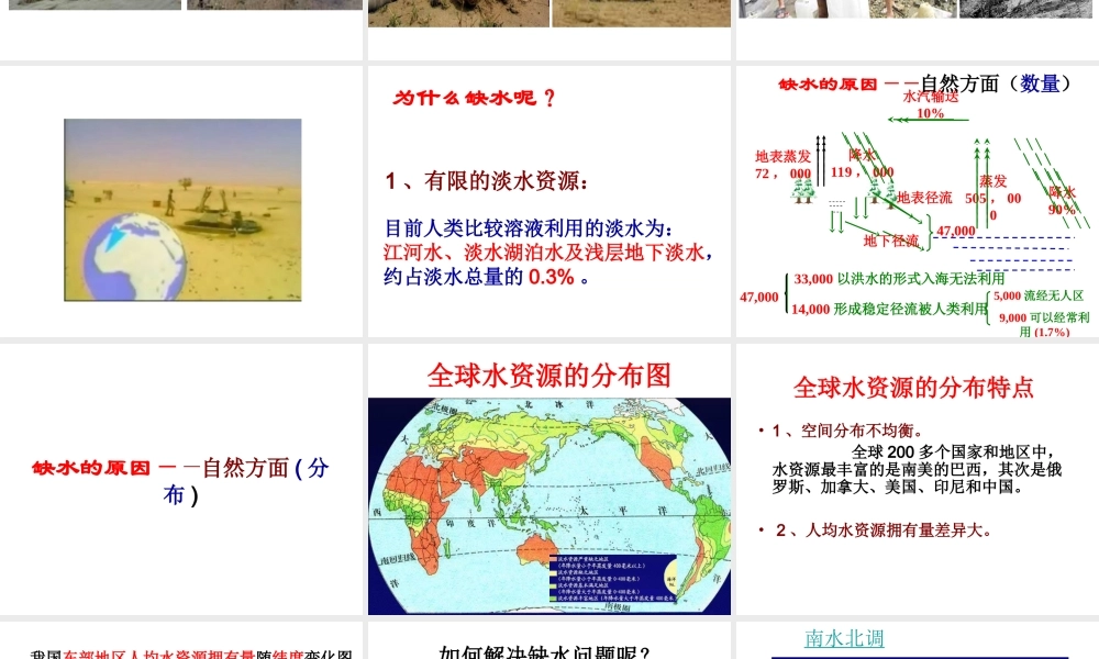 2014秋八年级科学上册 1.7 水资源的利用、开发和保护课件 浙教版