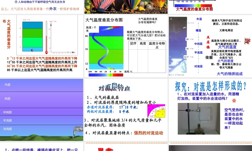 2014秋八年级科学上册 2.1 大气层课件 浙教版