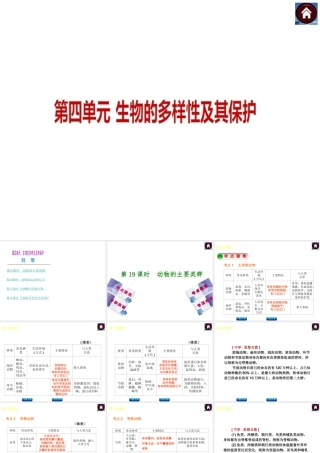 2014中考生物复习方案 动物的主要类群（考点聚焦+专项突破，含2013试题）课件 新人教版