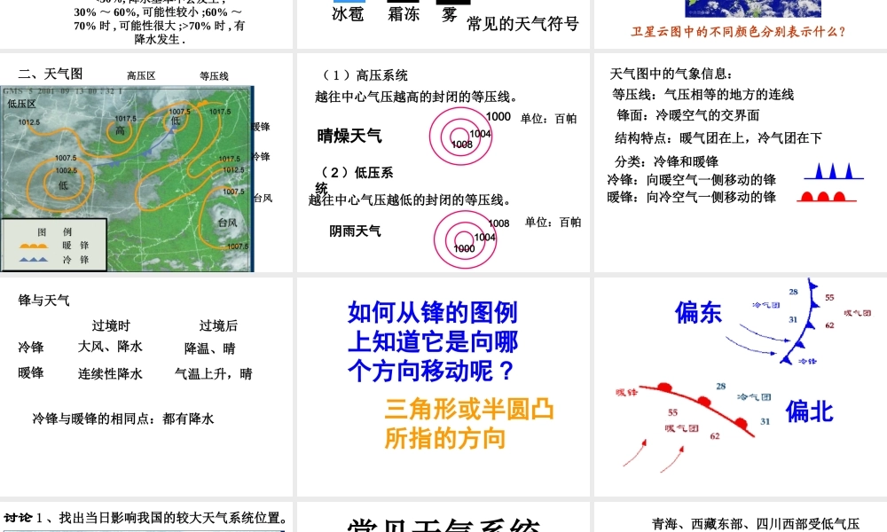 2014秋八年级科学上册 2.5 天气预报课件 浙教版