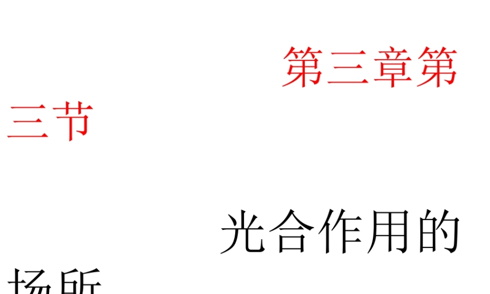 2014年秋八年级生物上册 第三章 第三节 光合作用的场所课件