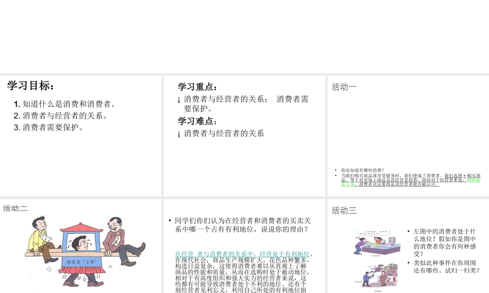 2015春八年级政治下册 第八课 第一框 我们享有“上帝”的权利课件1 新人教版