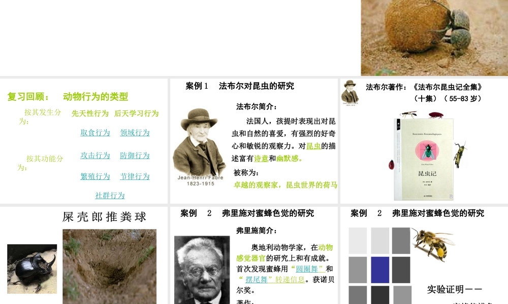 2014年秋八年级生物上册 第十六章 第三节 动物行为的研究课件 （新版）北师大版