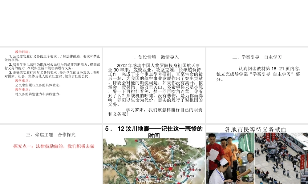 2015春八年级政治下册 第二课 第二框 忠实履行义务课件 新人教版