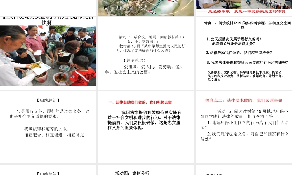 2015春八年级政治下册 第二课 第二框 忠实履行义务课件 新人教版