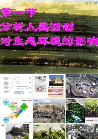 2014七年级生物下册 7.1 分析人类活动对生态环境的影响课件1 新人教版