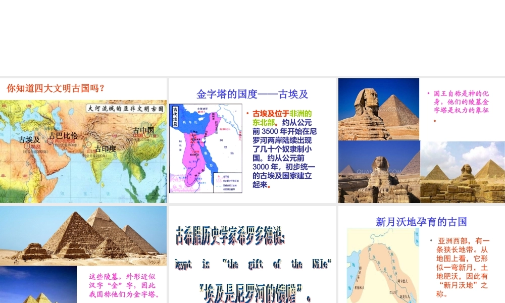 2014秋九年级历史上册 第2课 大河流域——人类文明的摇篮课件（2） 新人教版