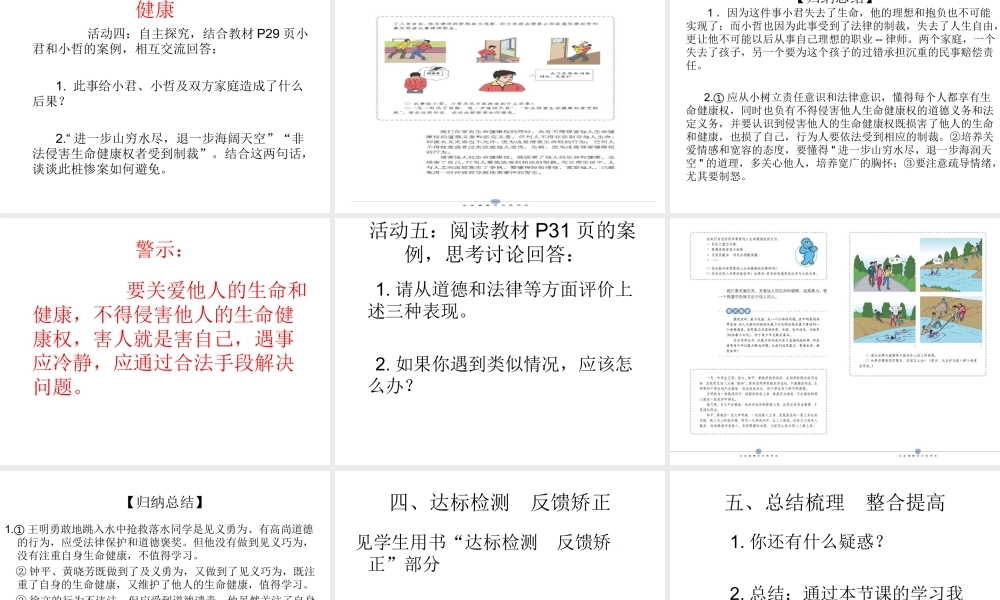 2015春八年级政治下册 第三课 第二框 同样的权利同样的爱护课件 新人教版