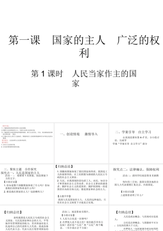 2015春八年级政治下册 第一课 第一框 人民当家做主的国家课件 新人教版