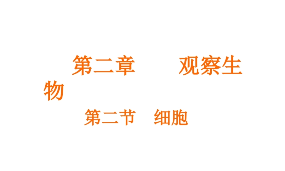 2014秋七年级科学上册 2.2 细胞（第1课时）课件 浙教版
