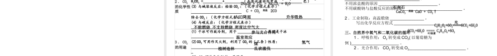 2014中考化学冲刺复习 第三部分 身边的化学物质课件