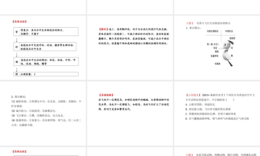 2014年秋八年级生物上册 第五单元 第一章 阶段复习课件 （新版）新人教版