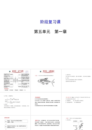 2014年秋八年级生物上册 第五单元 第一章 阶段复习课件 （新版）新人教版