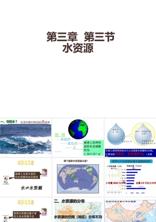 2015年八年级地理上册 第3章 第3节 中国的水资源课件 （新版）湘教版