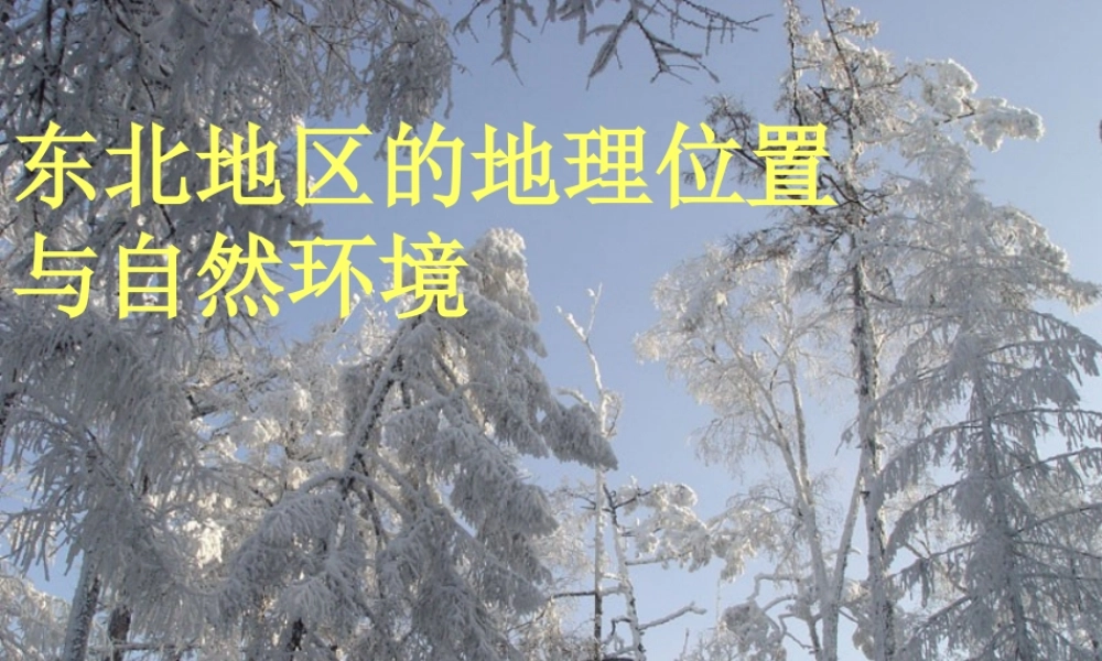 2015年八年级地理下册 6.1 东北地区的地理位置与自然环境课件 （新版）湘教版