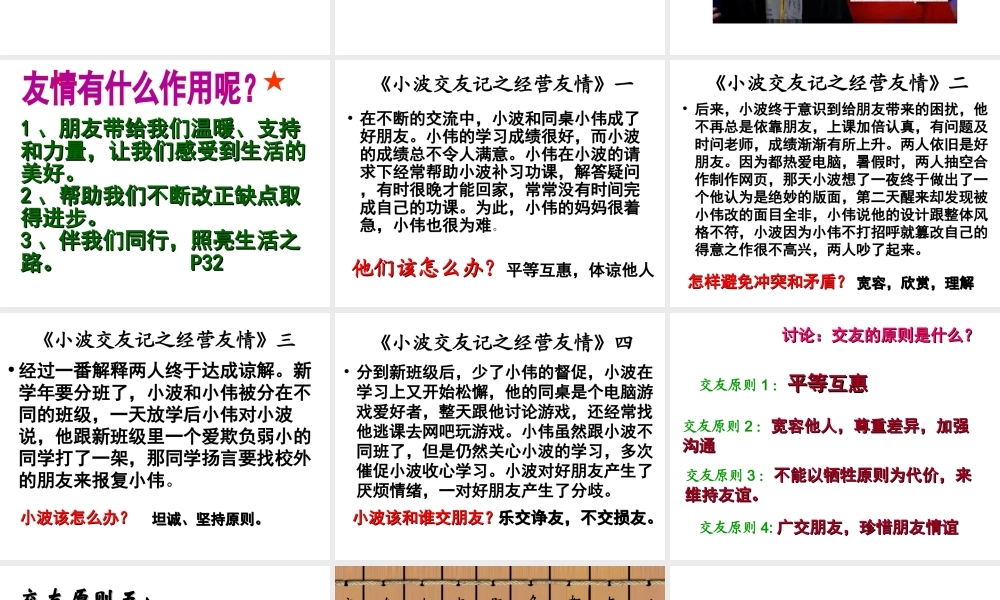 2014年秋八年级政治上册 3.1 同学 朋友课件 新人教版