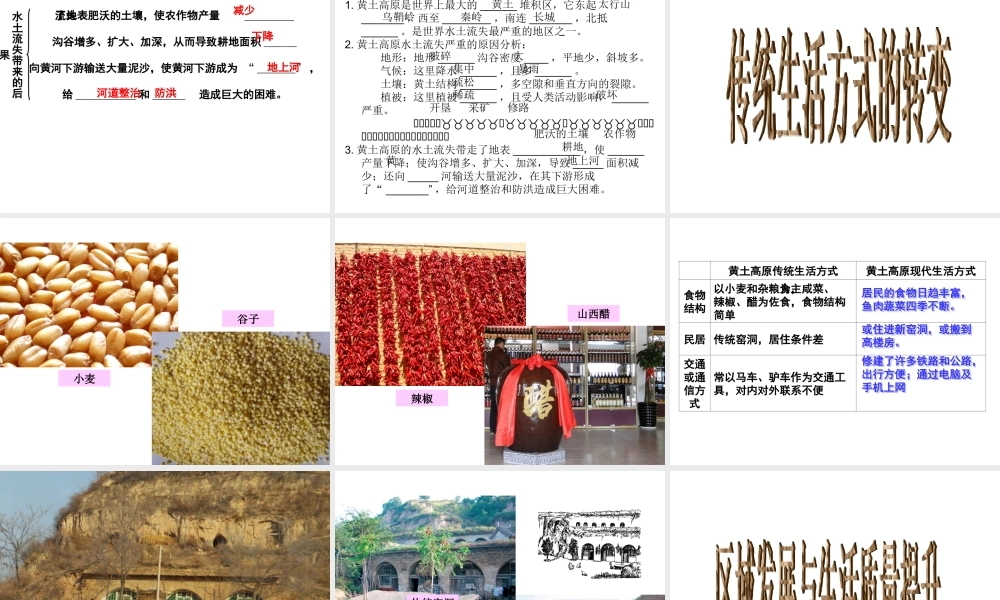 2015年八年级地理下册《第八章 第五节 黄土高原的区域发展与居民生活》课件 （新版）湘教版