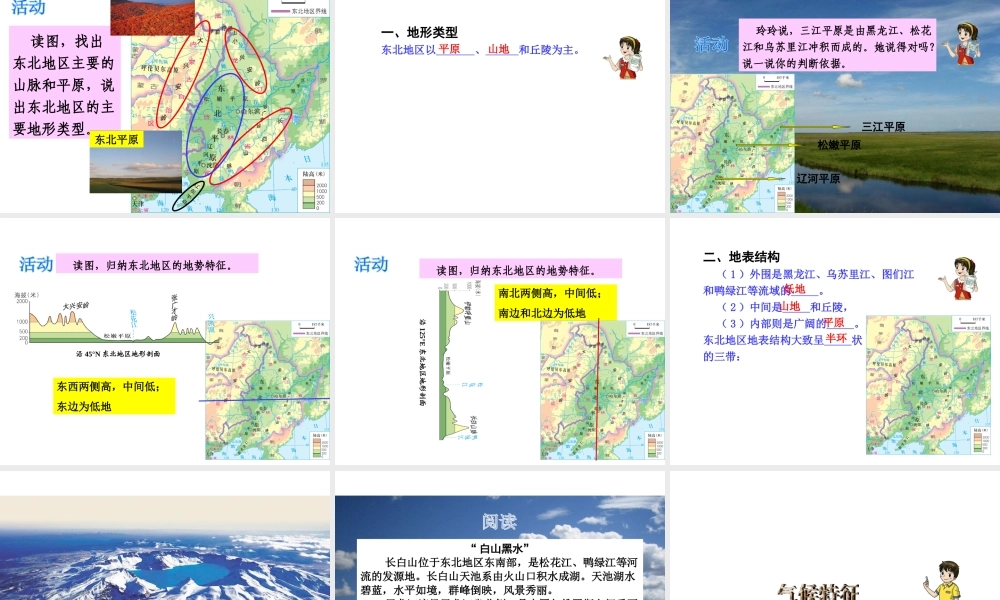 2015年八年级地理下册《第六章 第一节 东北地区的地理位置与自然环境》课件1 （新版）湘教版