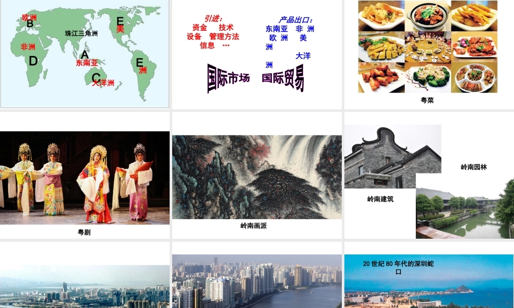 2015年八年级地理下册《第七章 第三节 珠江三角洲区域的外向型经济》课件 （新版）湘教版