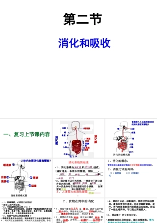 2014秋七年级生物下册 第四单元 第二章 第二节 消化和吸收（第1课时）课件 新人教版