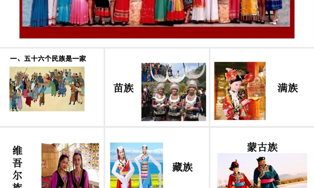 2017八年级道德与法治上册 第二单元 了解祖国 爱我中华 第三课 认清基本国情 第3框 统一的多民族国家课件