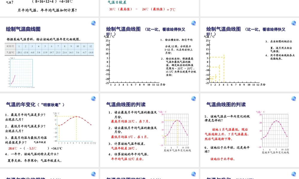 2014秋七年级地理上册 第三章 第二节 气温的变化与分布课件1 （新版）新人教版